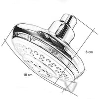 Soffione, soffioncino anticalcare con 3 getti, idromassaggio, monogetto