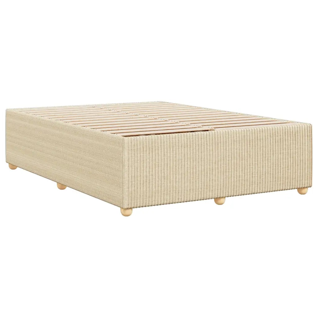 vidaXL Giroletto senza Materasso Crema 140x200 cm in Tessuto