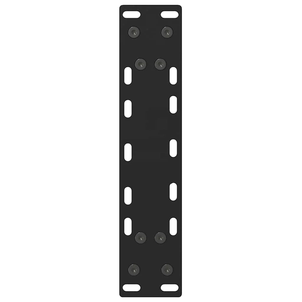 Set di 2 gambe per tavolino da caffè moderne quadrate regolabili 28 x 42-43 cm in acciaio nero 02_0057512