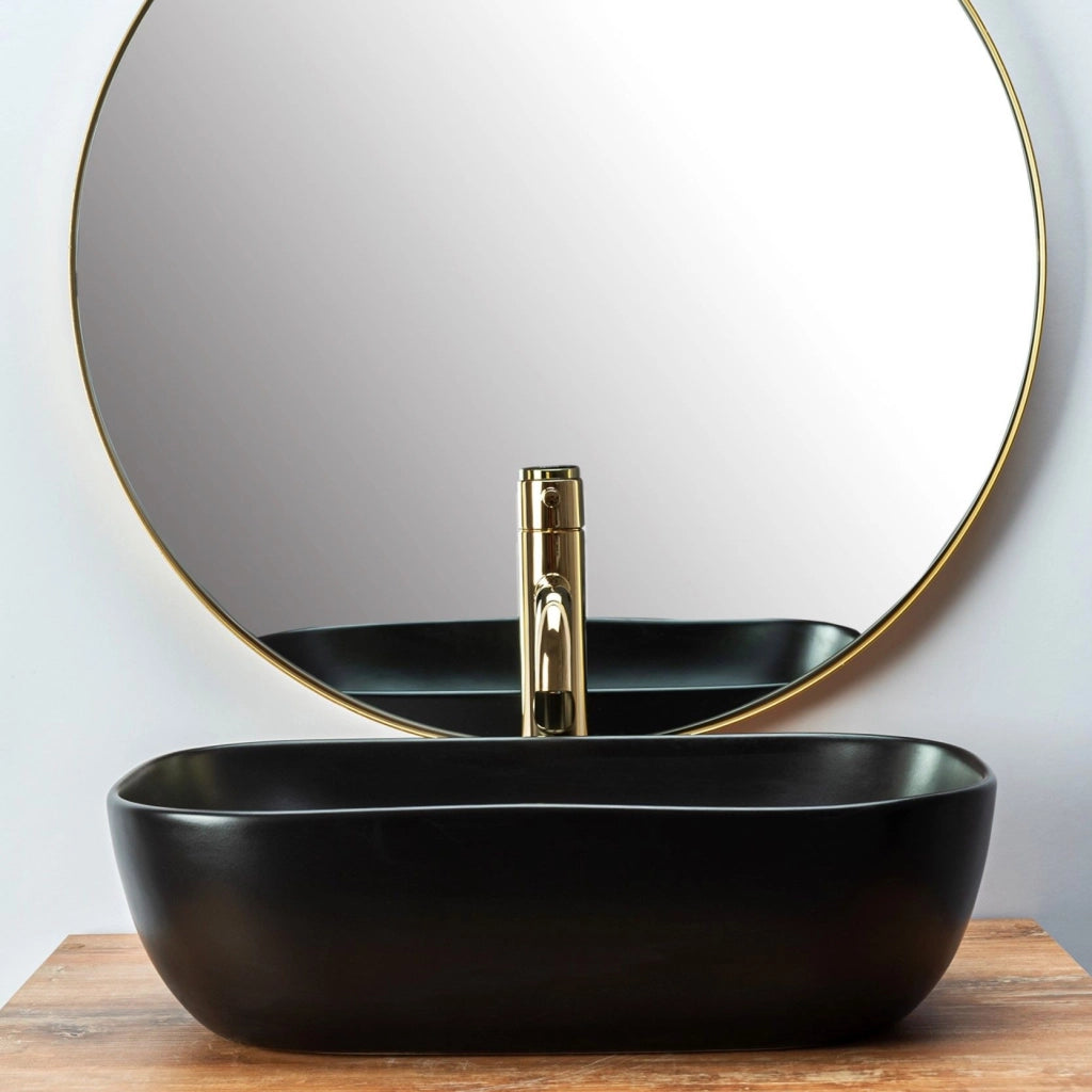 Lavabo Da Appoggio Rea Belinda Black Mat