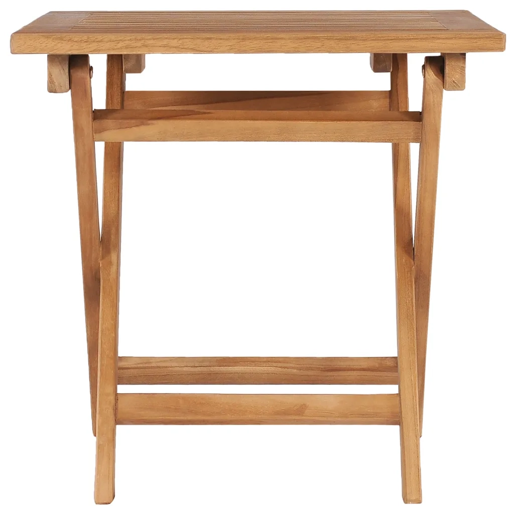 Tavolo da Giardino | Tavolino da esterno Pieghevole 45x45x45 cm in Legno di Teak