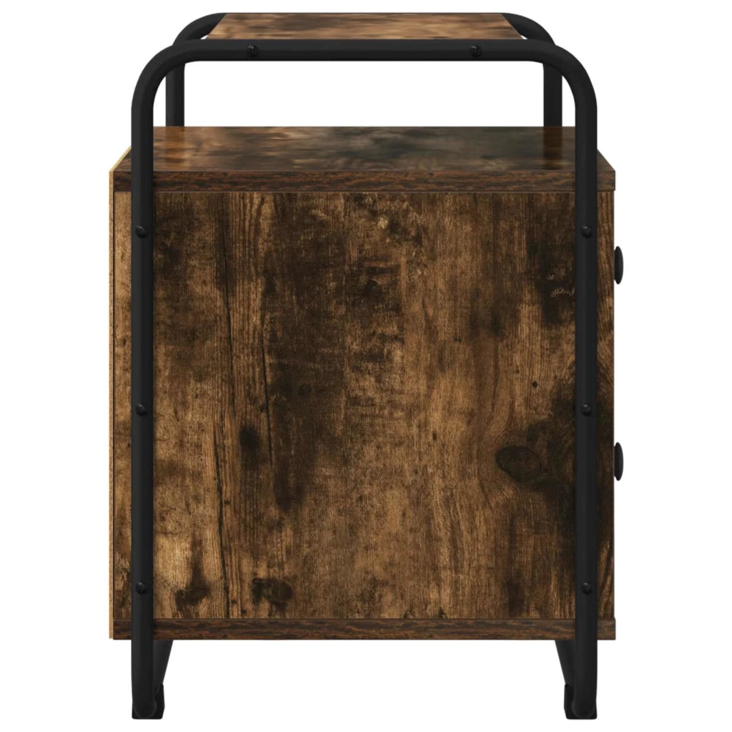 Armadio da Notte 2 pz Rovere Fumo Legno ingegnerizzato 8007628