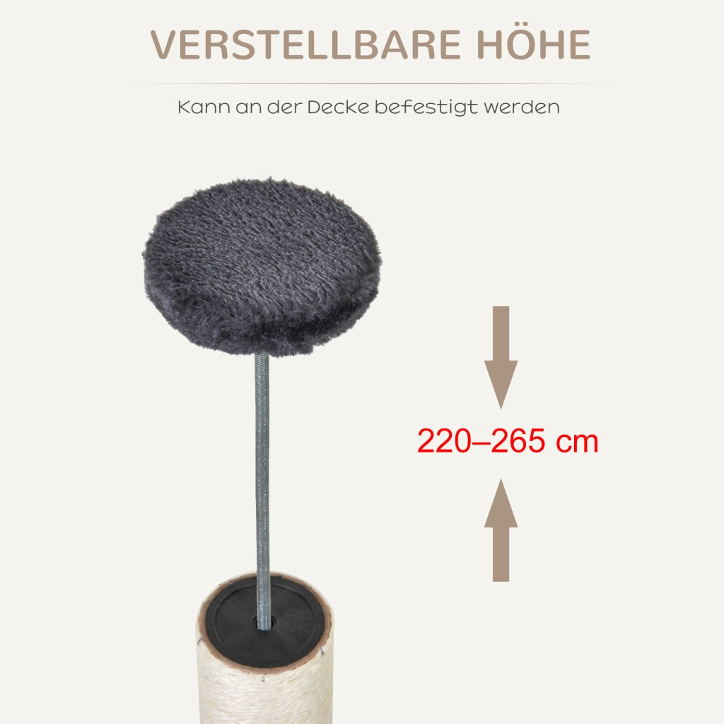 Albero tiragraffi per gatti ¨C zephmum ¨C Grigio scuro 220-265 cm