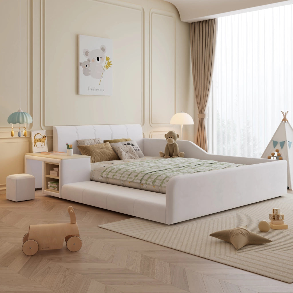 letto imbottito velluto bianco 140x200 cm
