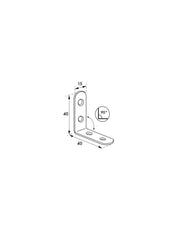 Supporto angolare 40 x 40 x 15 mm in acciaio zincato – THIRARD