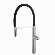 Trade Shop - Rubinetto Miscelatore Cucina Acciaio Satinato Nero Flessibile Monocomando 87350 -