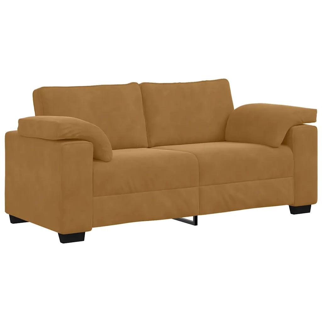 Divano Divanetto Marrone 180x77x82 cm in Velluto 4105274