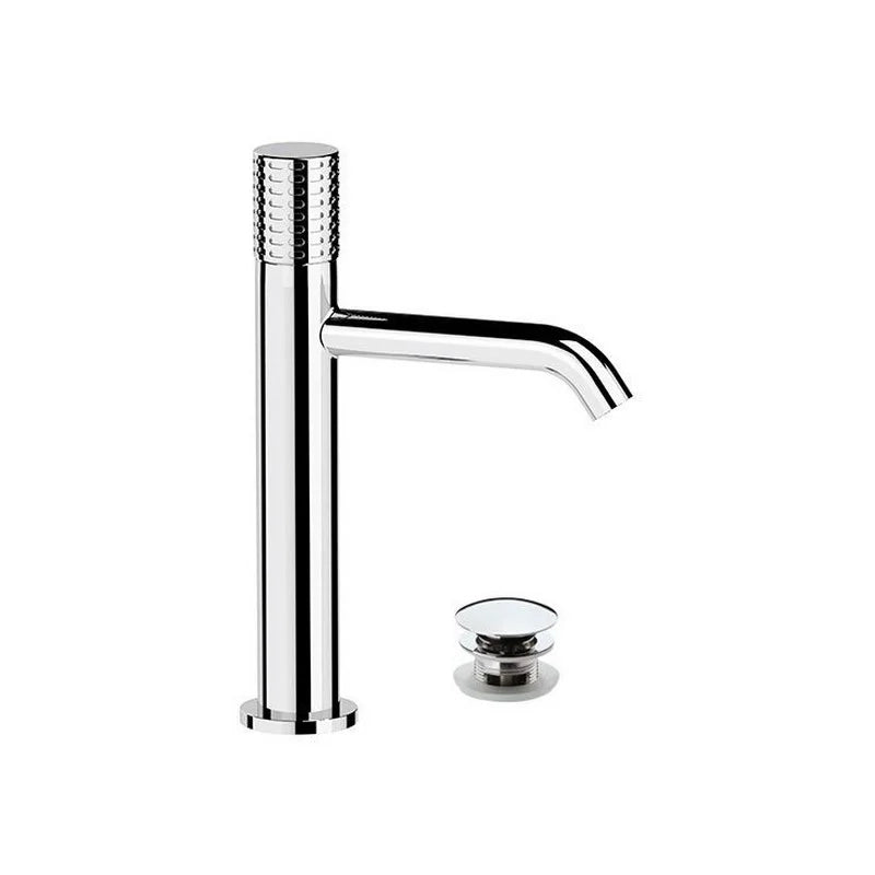 Miscelatore per lavabo altezza media senza foro sul corpo con scarico click-clack - serie Celebrity