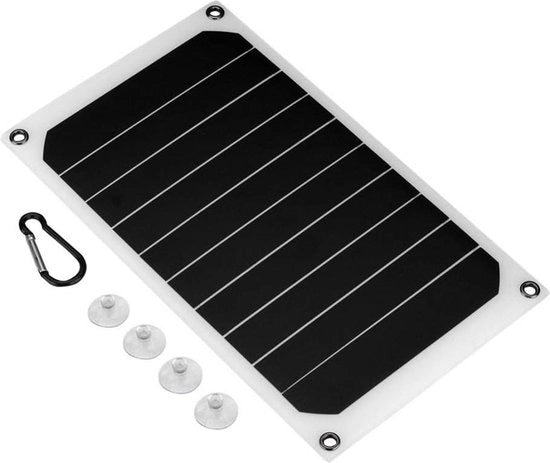 Pannello solare portatile 10W 5V IP64 - porta di caricamento USB per smartphone e tablet.