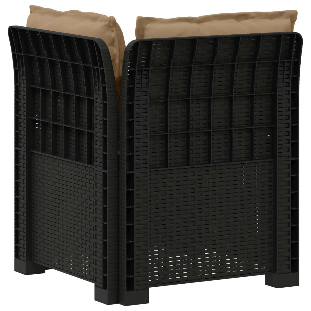 Divano da Giardino a 1 Posto con Cuscini Aspetto Rattan PP 8011834