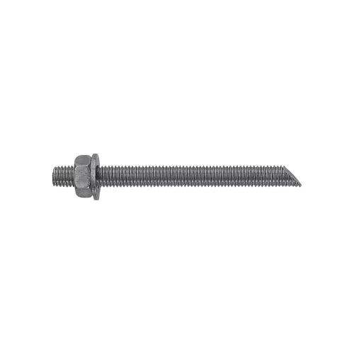 FISCHER FIS M 10X110 BARRA FILETTATA IN ACCIAIO CLASSE 5.8 ZINCATO BIANCO CON DADO E ROSETTA E TAGLIO INCLINATO A 45° - CONF. 20PZ