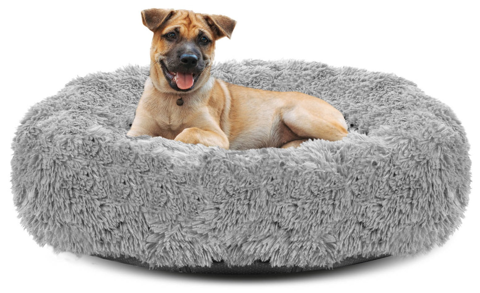 AIO FACTORY Letto per cani Shaggy da 60 cm, grigio chiaro, impermeabile