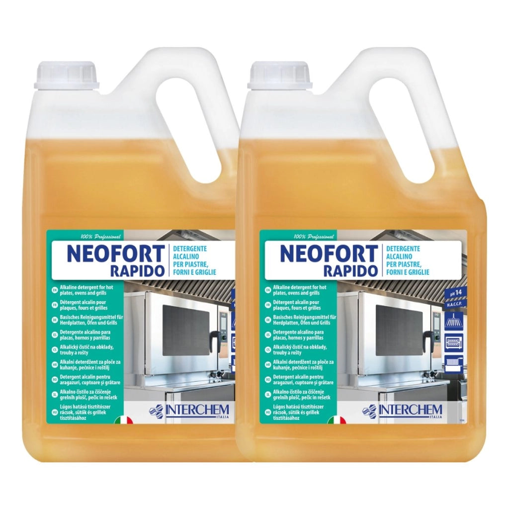 Neofort Rapido 5,75 Kg Detergente Piastre e Forni Incrostati | Interchem, 2 Pezzi