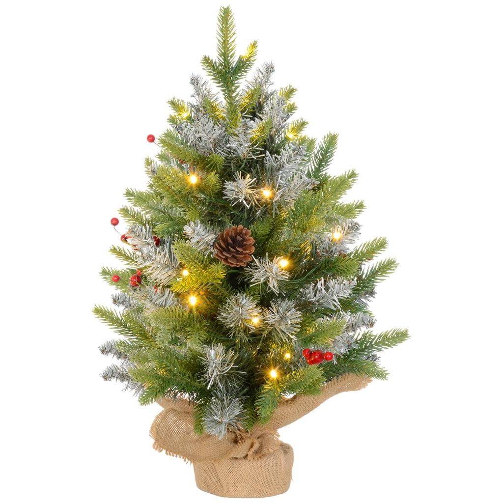 Albero di Natale da Tavolo con Luci LED ¨C Minimal ¨C Verde 60 cm