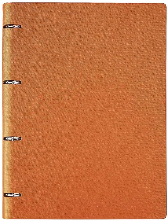 Quaderno A4 con cerniera - Rigañabile - Copertina in pelle PU - 100 pagine - Carta 80 g/m²