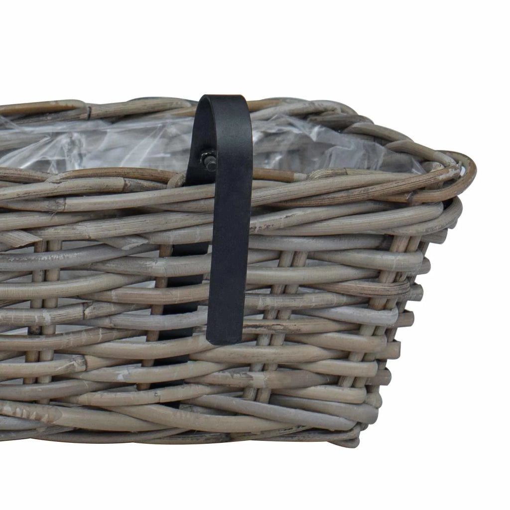 Cestino Appendibile per Piante 2 pcs Grigio 48 x 22 x 15 cm