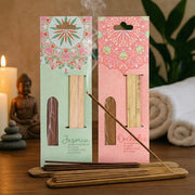 Set di stuzzicadenti in legno 2 pezzi - Profumo di gelsomino/orchidea - 30 stuzzicadenti circa 20 cm - Supporti in legno - Meditazione/relax - Atmosfera rilassante - Stuzzicadenti profumati