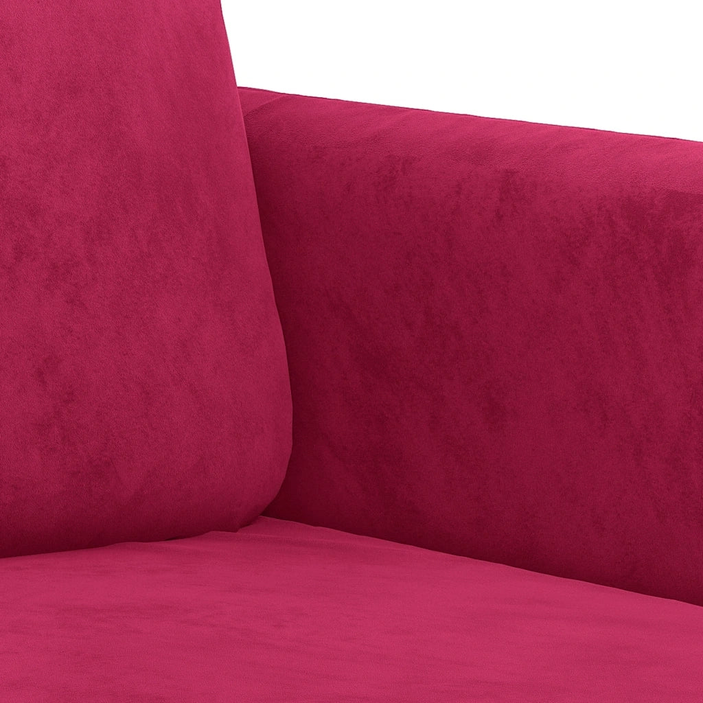 Divano a 2 Posti Rosso Vino 120 cm in Velluto 359436