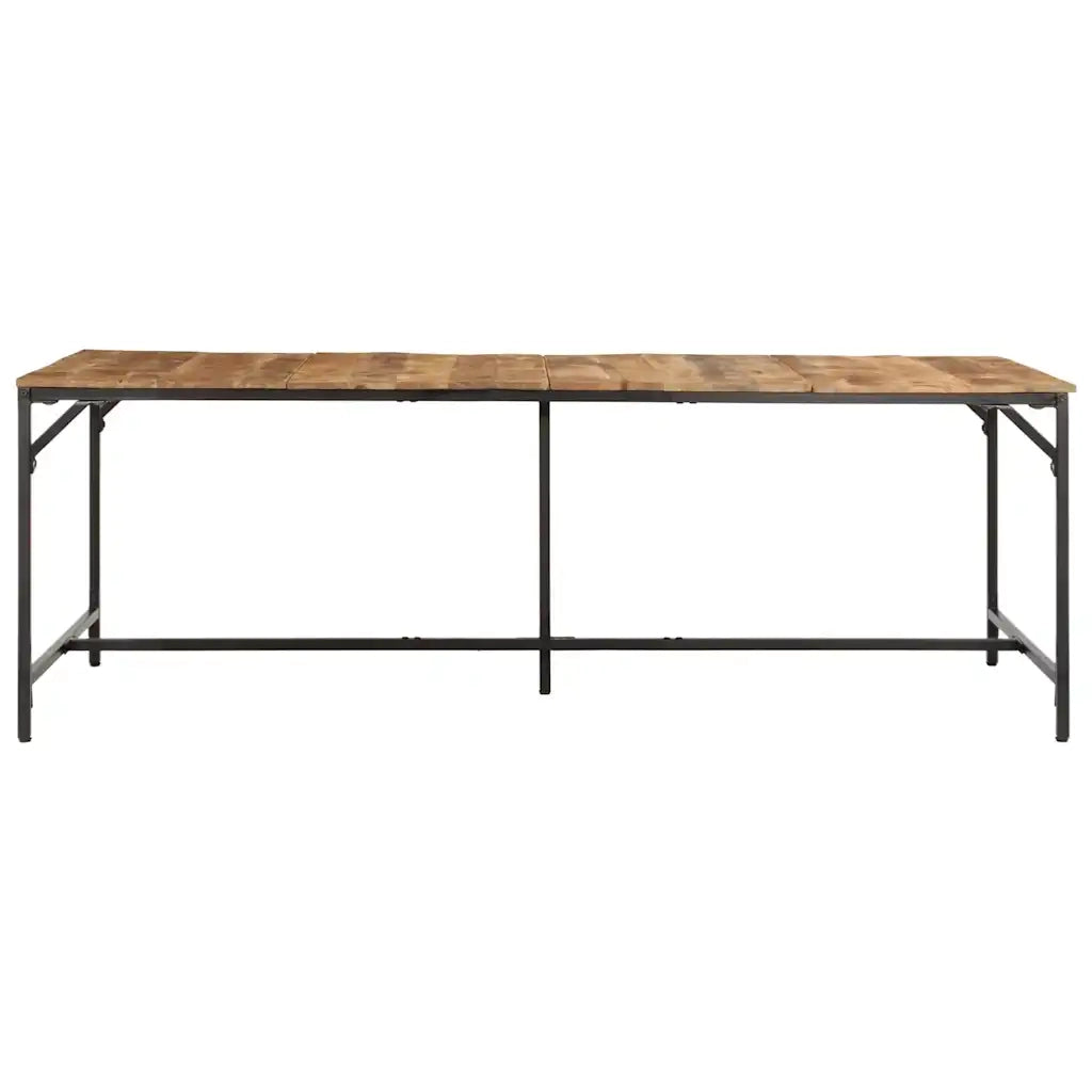 Tavolo da Pranzo 220x90x75 cm in Legno Grezzo Massello di Mango