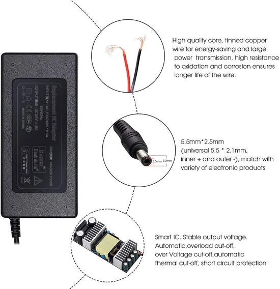 Alimentatore per Amplificatori Digitali - AC 100~240V, Alimentatore DC 24V 6A