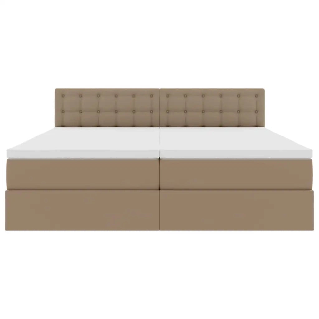 Letto con Contenitore Cappuccino 180 x 200 cm Pelle Sintetica 3370908