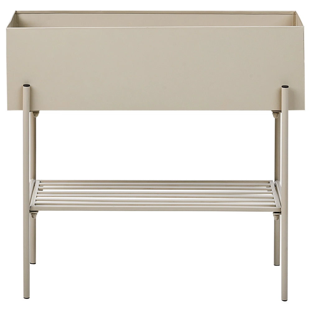 Fioriera da giardino rialzata in metallo beige per piante da interno e esterno