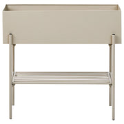 Fioriera da giardino rialzata in metallo beige per piante da interno e esterno