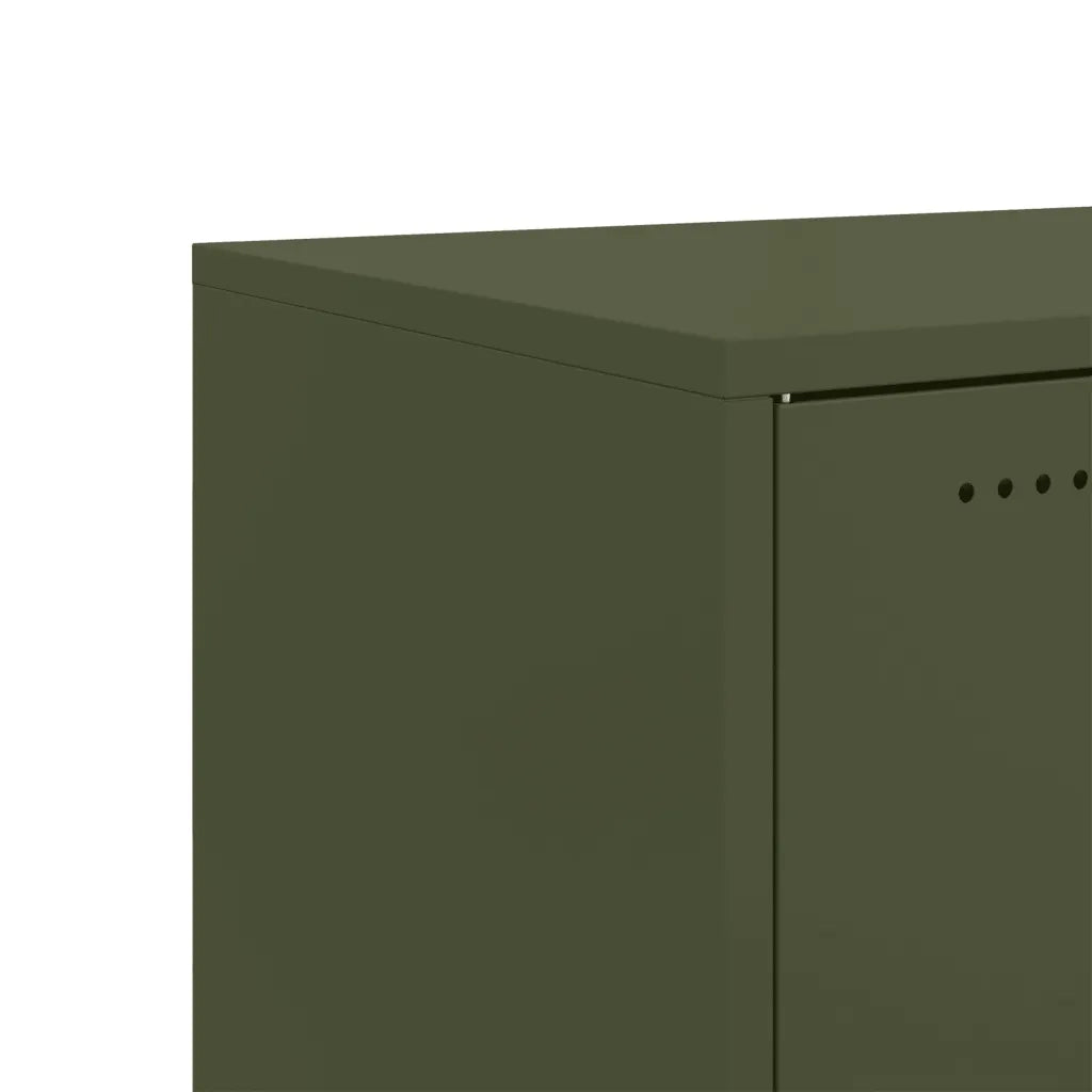 Credenza | Madia | Buffet da pranzo | Armadio da pranzo Verde Oliva 68x39x72 cm in Acciaio