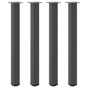 vidaXL Gambe per tavolo da bar 4 pz Antracite 100-102 cm Acciaio