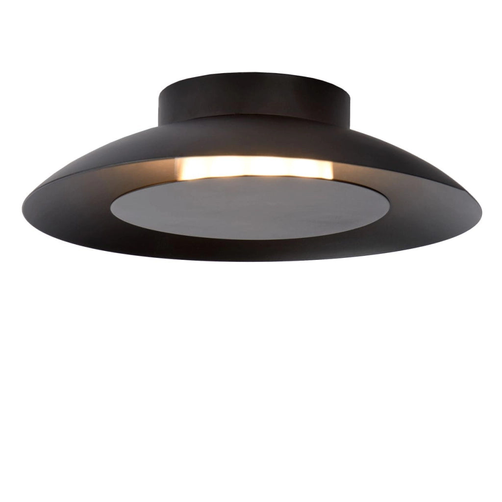 Plafoniera LED Lucide Foskal 6W 2700K nera 21,5cm