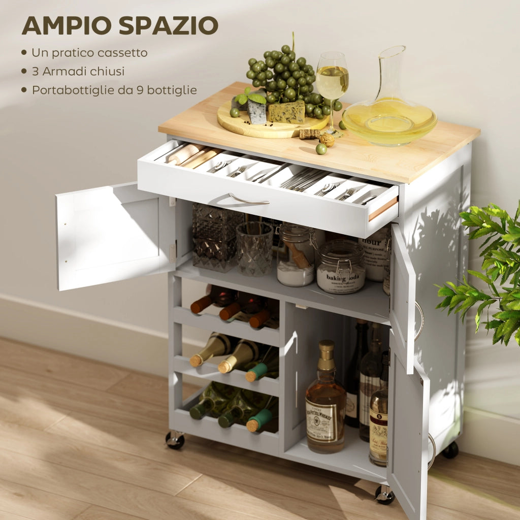 Tavolino da caff¨¨ ¨C zephmum ¨C Bianco e Rovere, 67x37x87 cm
