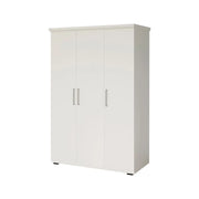 Armadio TOM 3 porte bianco opaco con guardaroba 120 cm