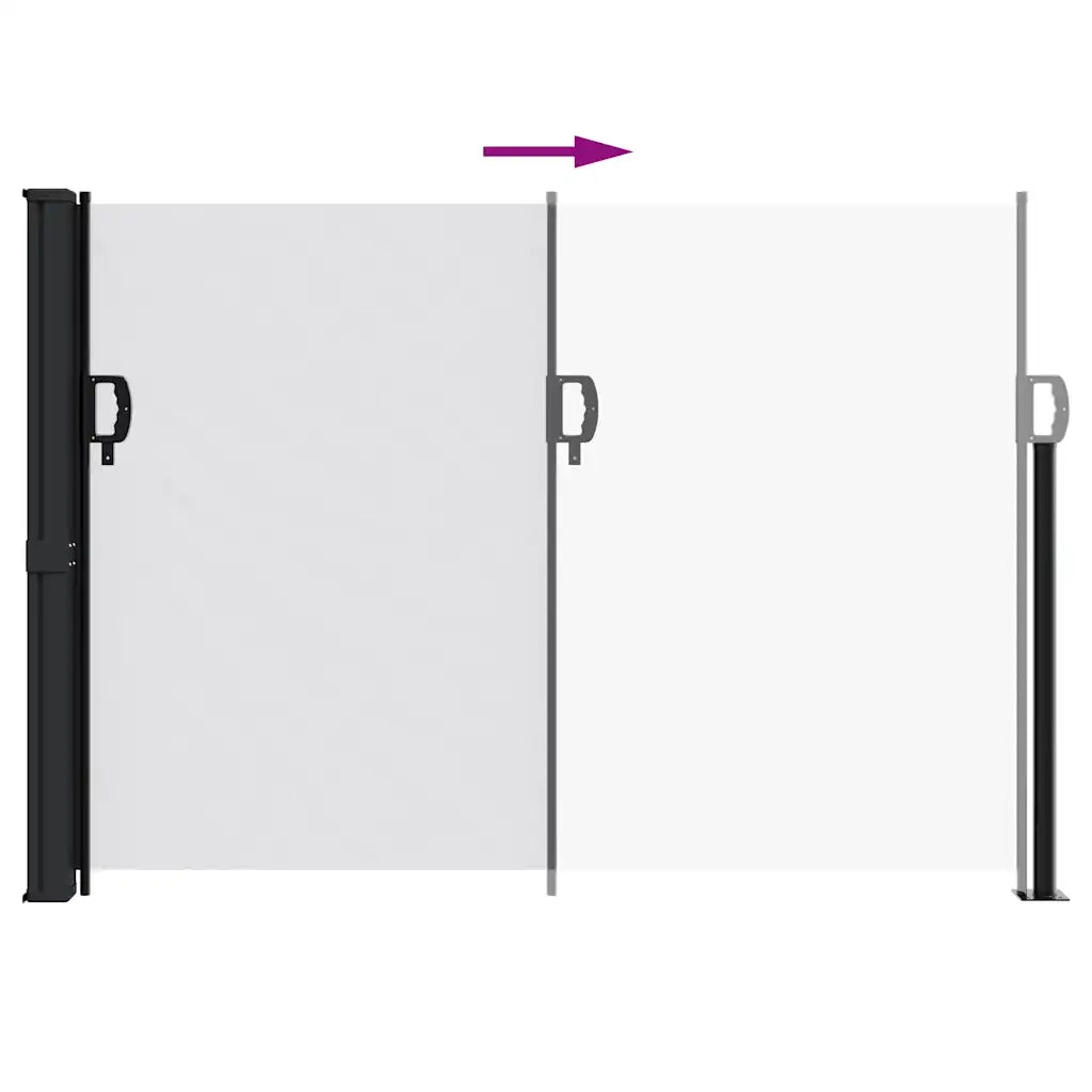 Tenda da Sole Laterale Retrattile-Tenda parasole per balcone per giardino Bianco 140x500 cm