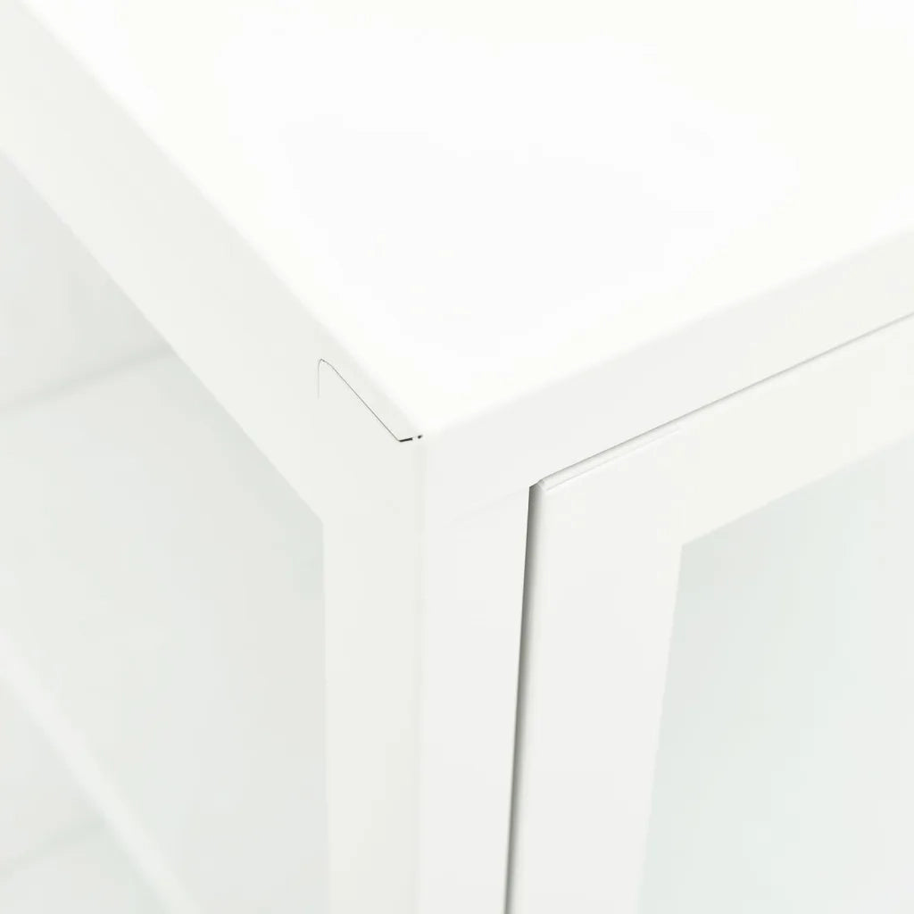 Credenza 38x35x70 cm Metallo e Vetro 336062