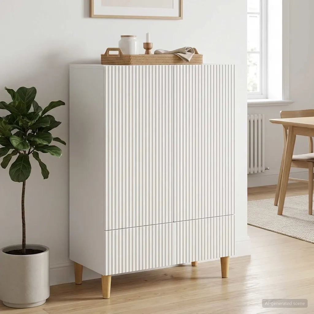 Credenza Bianco 66 x 34,5 x 95 cm Legno ingegnerizzato 894665