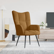 Poltrona Relax Marrone in Velluto 328081