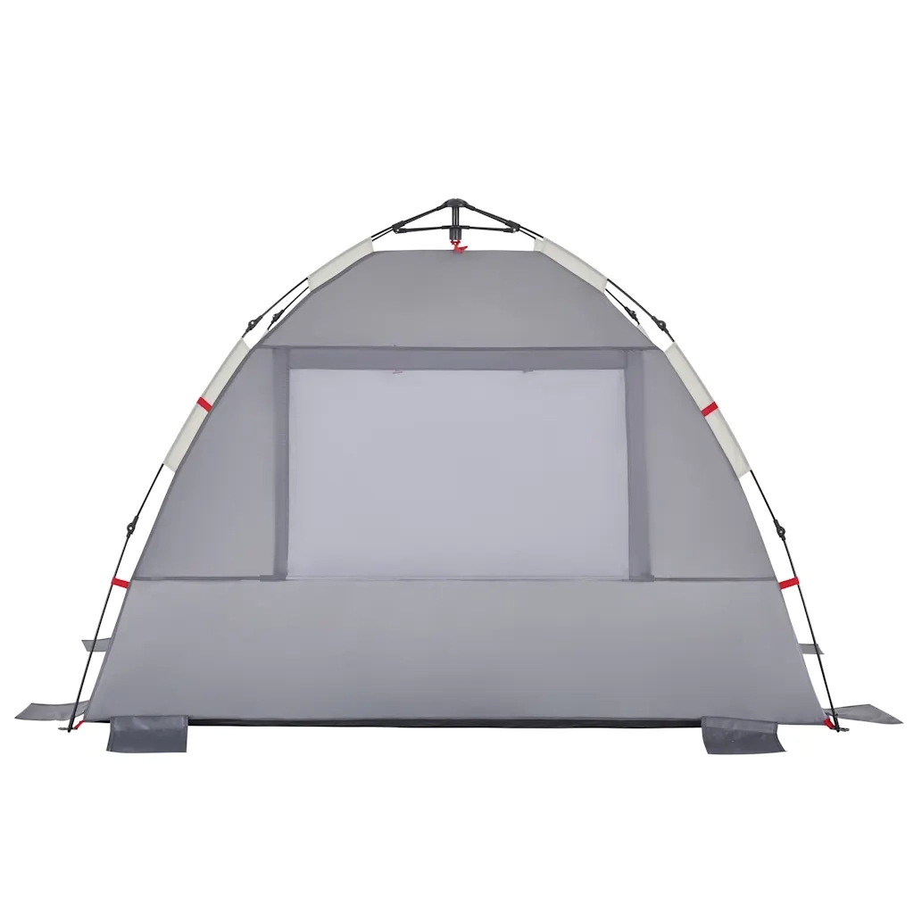 Tenda da Spiaggia 2 Persone Grigio Rilascio Rapido Impermeabile 4005301
