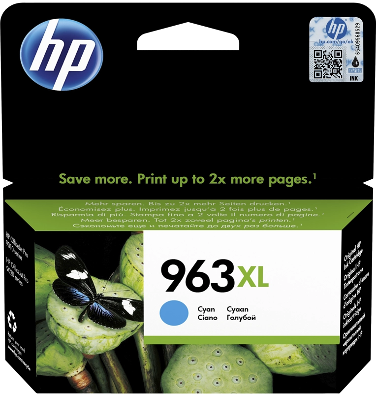 HP Cartuccia di inchiostro ciano originale 963XL ad alta capacità