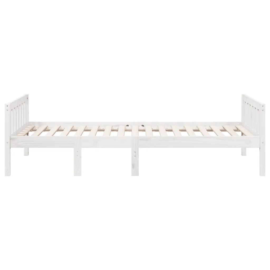 Letto per Bambini | Letto Infantile | Lettino senza Materasso Bianco 90x200cm Massello Pino