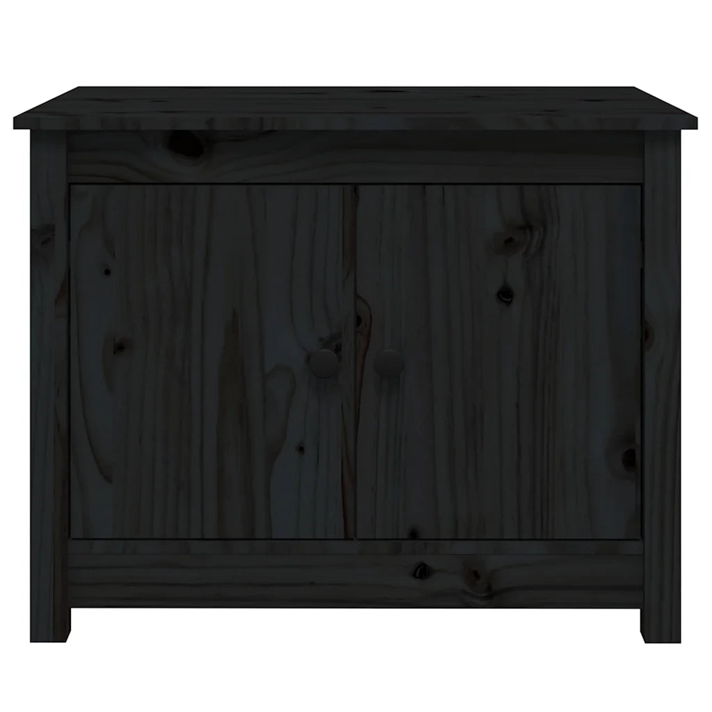 Tavolino da salotto | Tavolino da caff¨¨ | Tavolino da Soggiorno Nero 71x49x55cm in Legno Massello di Pino
