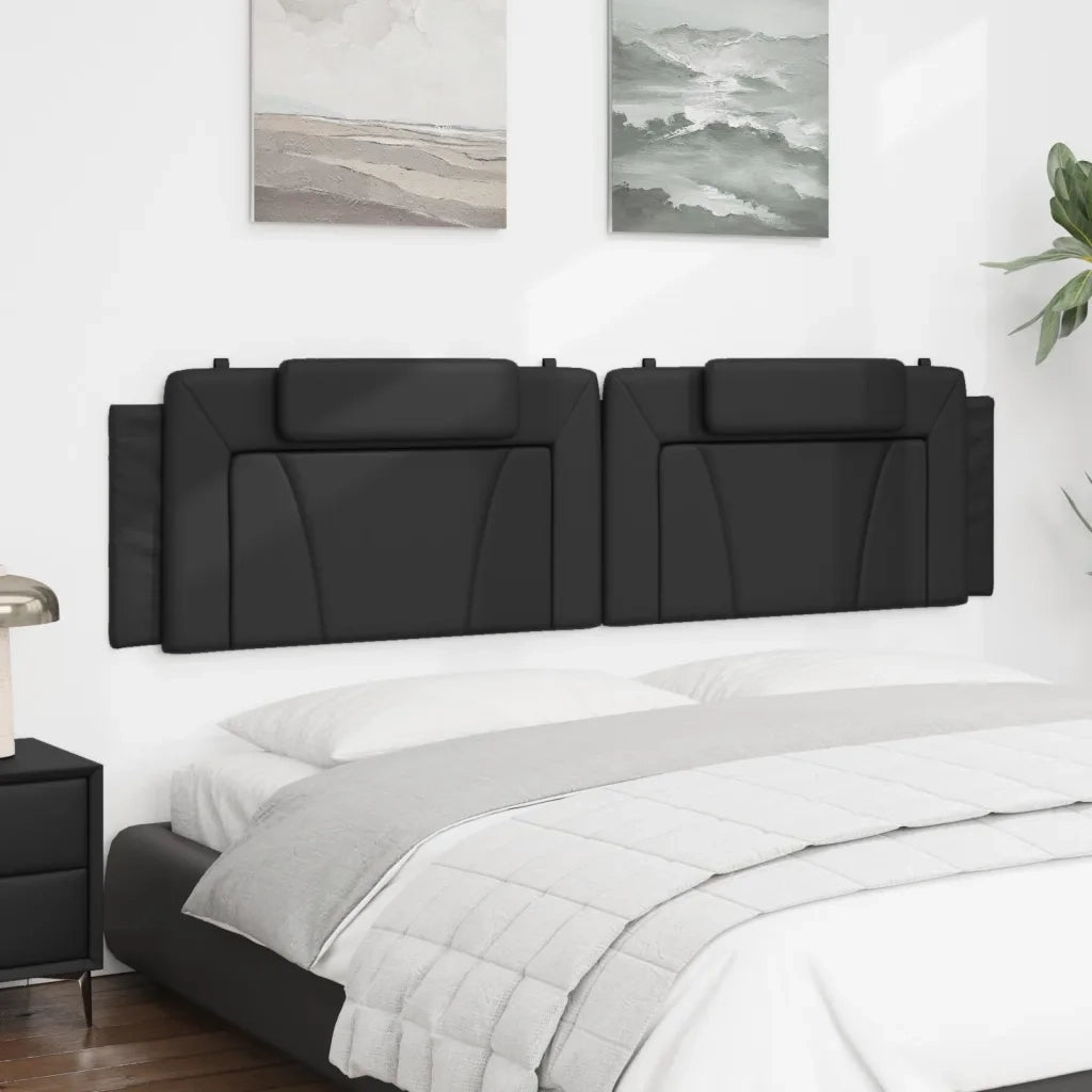 Cuscino Testiera Viana Nero 200 cm in Similpelle 374814