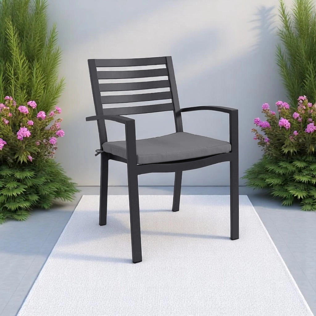 Poltrona da Giardino Impilabile in Alluminio cm 55 5x61x85 - DAVID