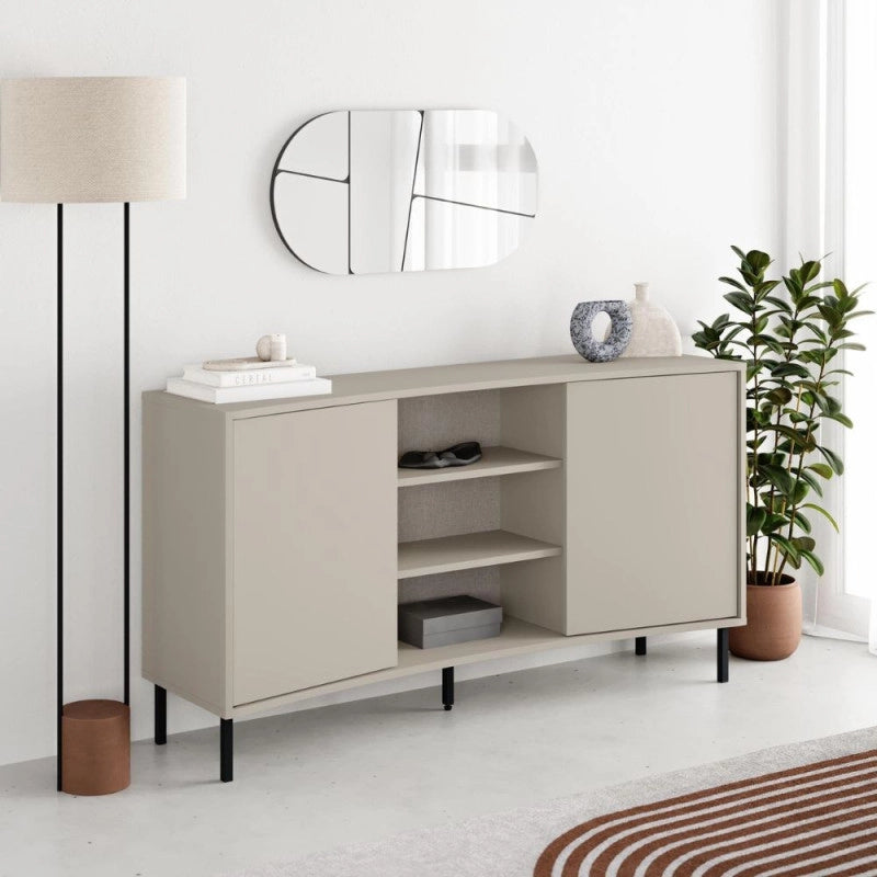 Madia Frem con 2 ante e 3 nicchie a giorno colore cashmere