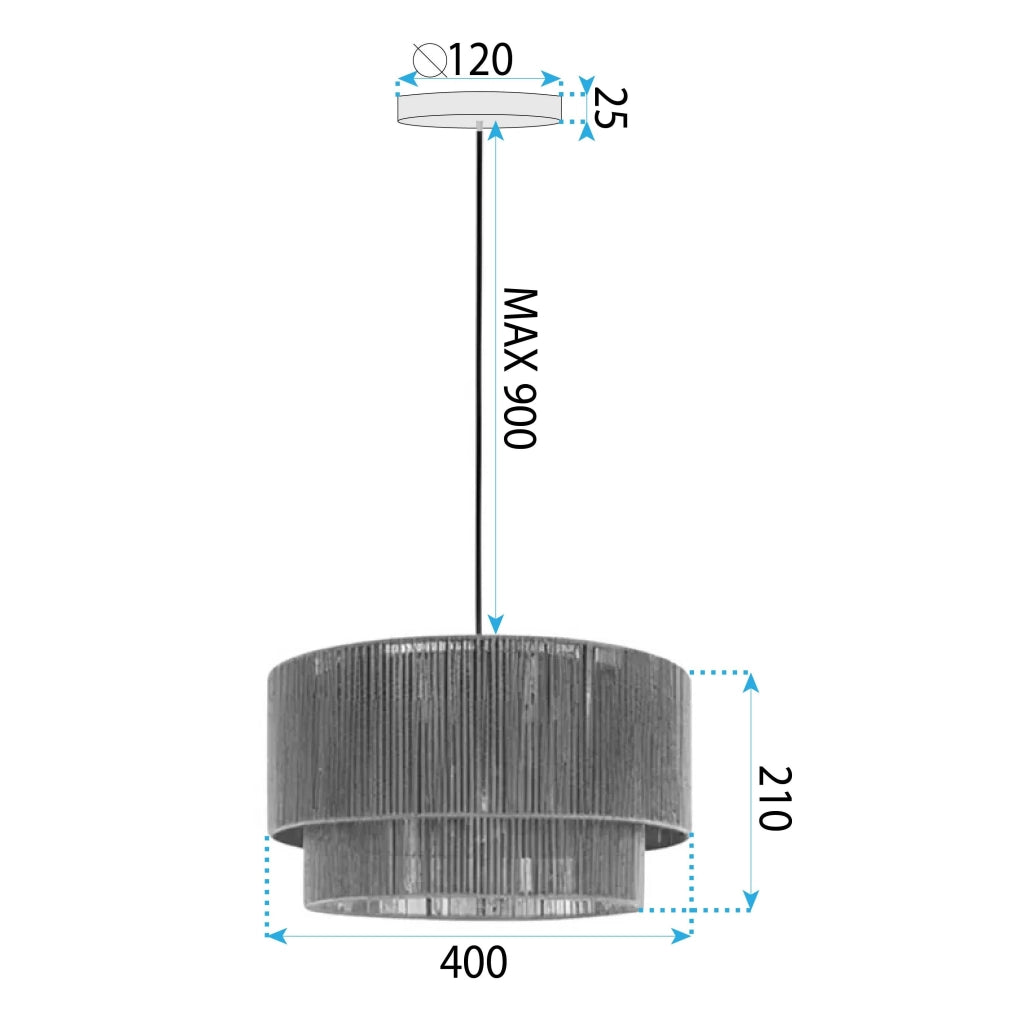 Lampada APP1836-1CP Nature Black