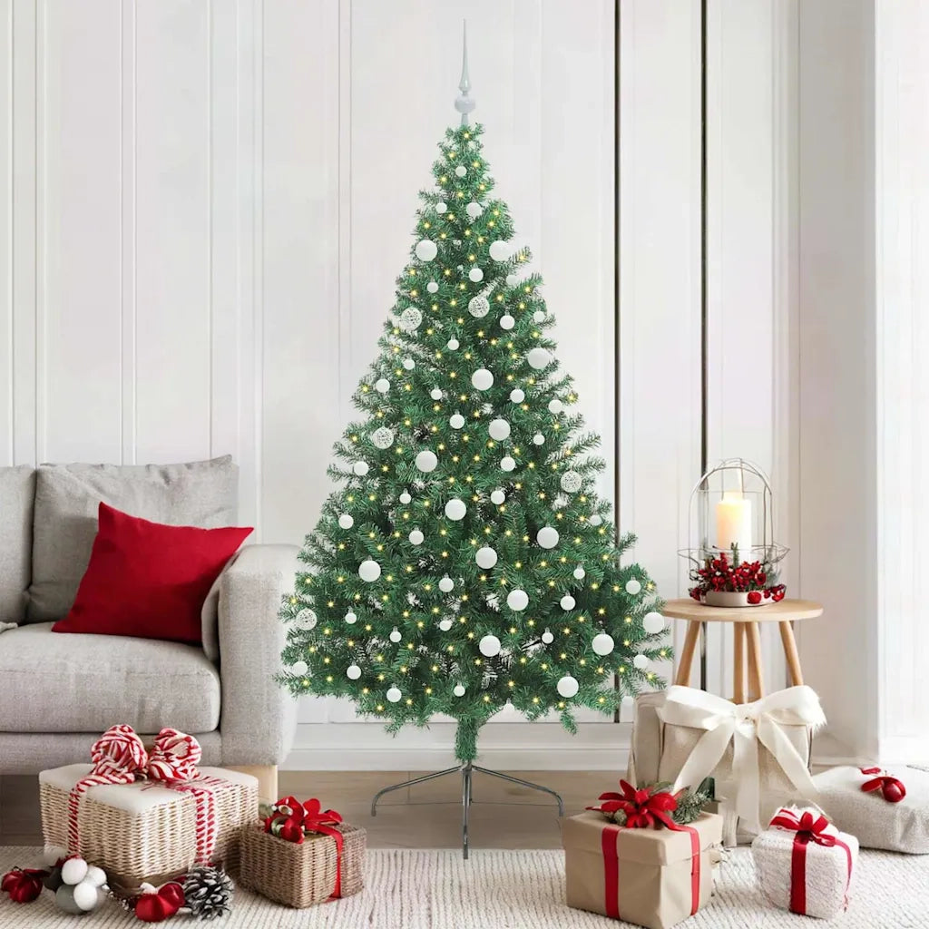 Albero di Natale | Decorazioni natalizie artificiale con luci integrate Verde 180 cm