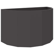 Fioriera | Cassetta per fiori | Vaso Nero 90 x 45 x 50 cm Acciaio