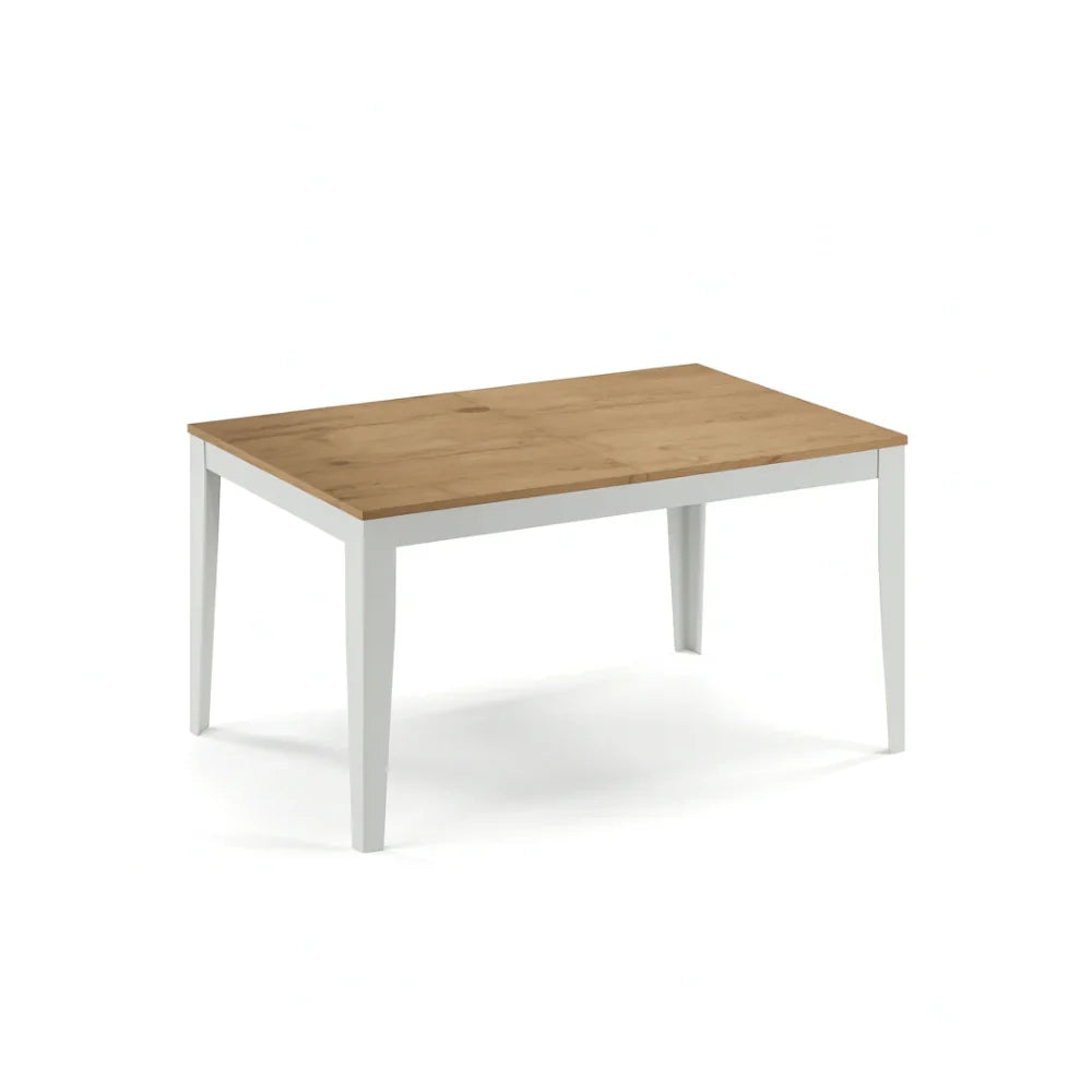 Tavolo da pranzo allungabile effetto rovere naturale naturale Moon 156-316x90 cm fino a 12 posti Made in Italy | Duzzle