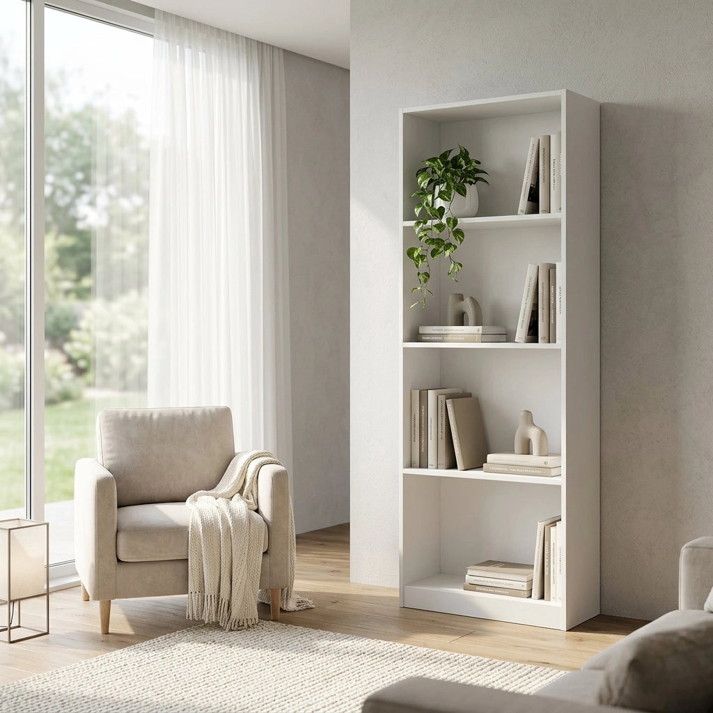 Libreria 4 piani in Legno Composito cm 58x25x165 - ANDY