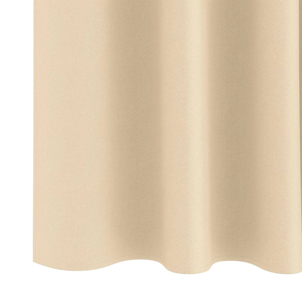 Tende Blackout con Anelli 2 pcs Crema 140 x 140 cm Poliestere 4107483