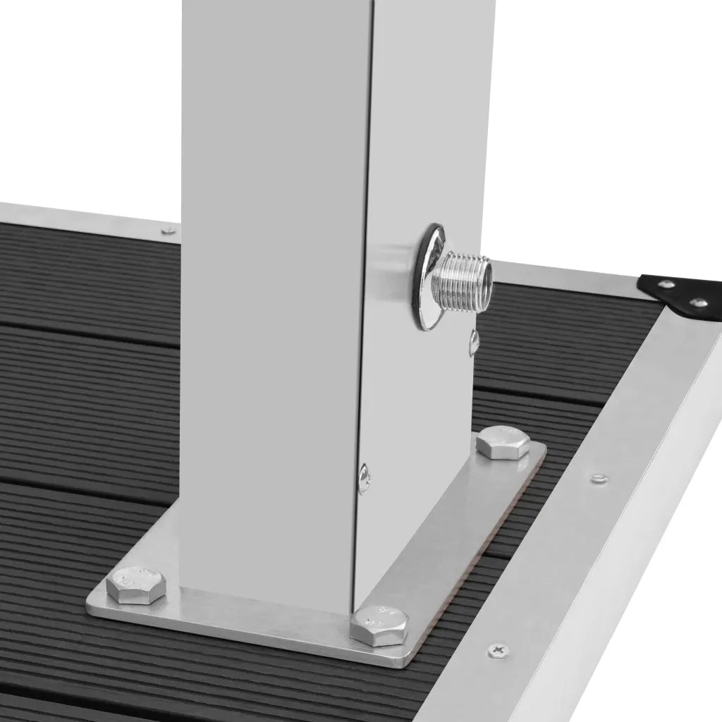 Doccia da Esterno con Piatto in WPC Acciaio Inossidabile cod mxl 47253